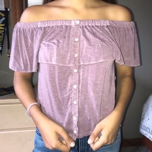Purple off the shoulder top